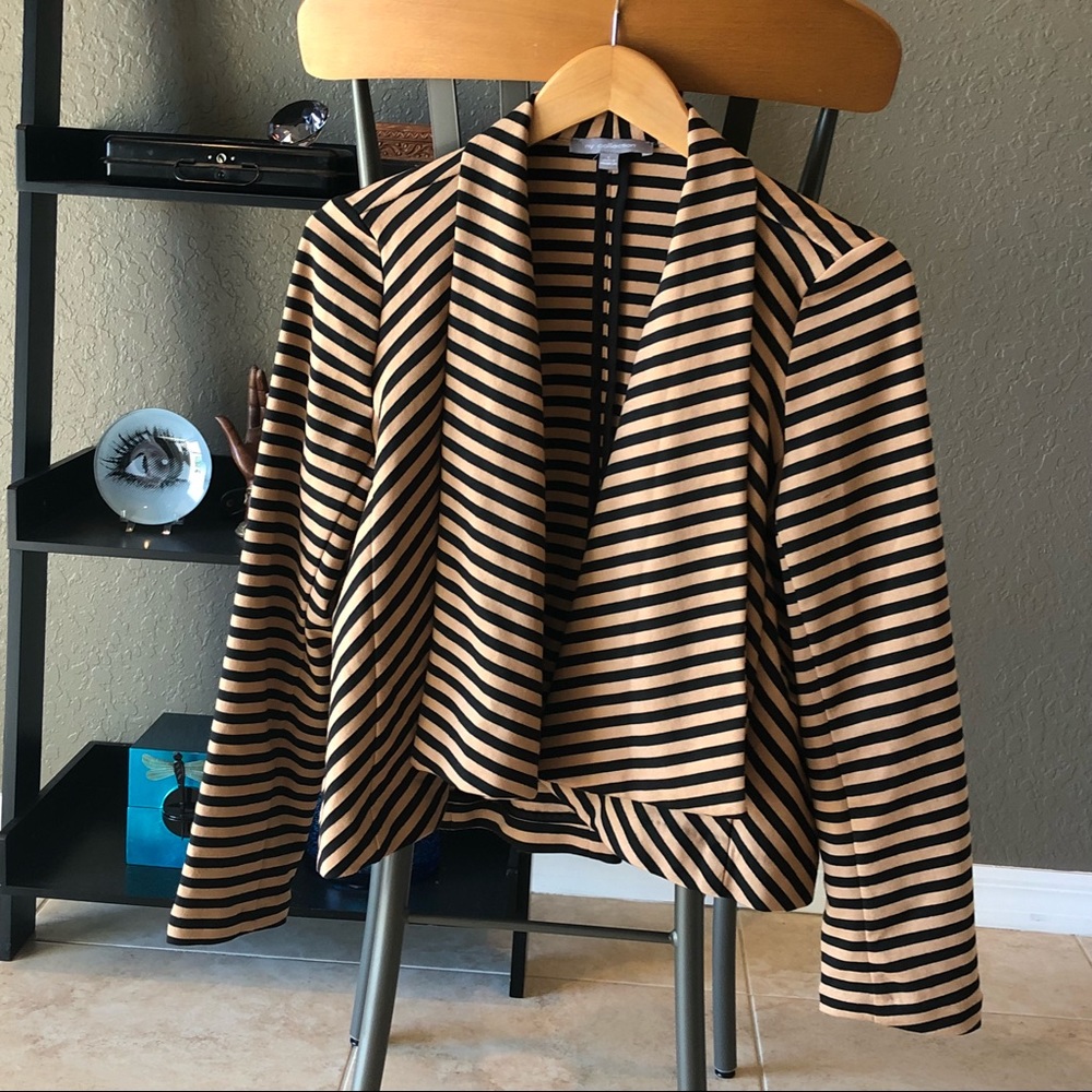 NY Collection Drape Collar Blazer